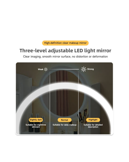 Tocador con espejo LED y banco - ESH0052