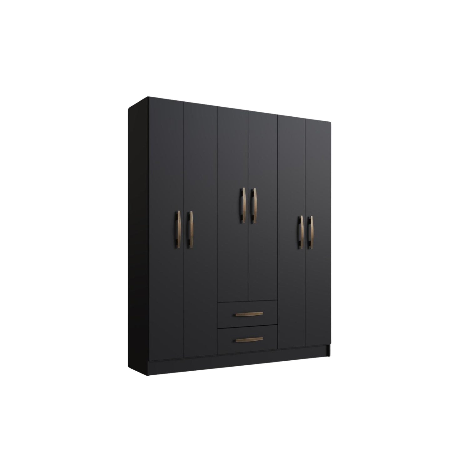 Ropero 6 puertas La Tentación - NEGRO