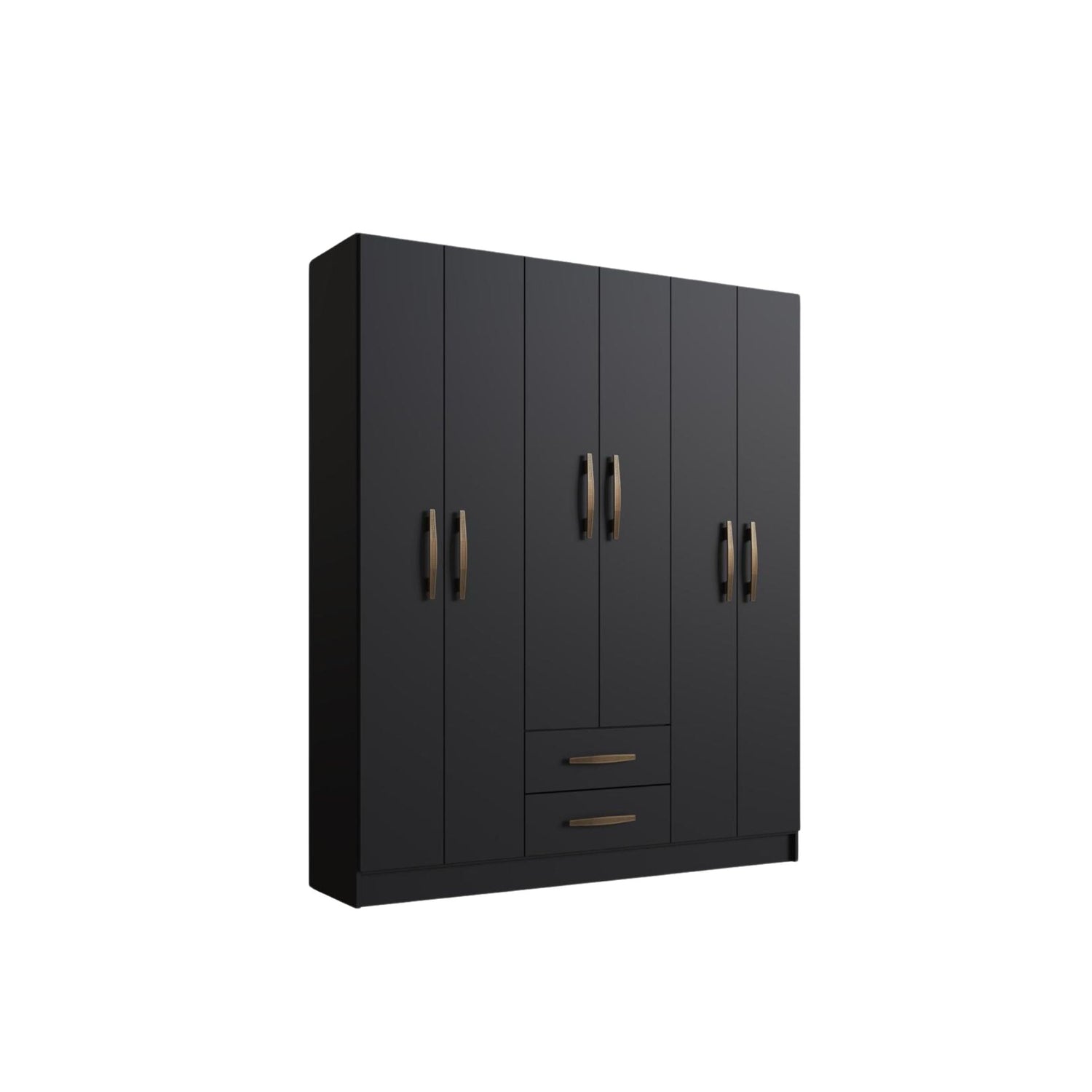 Ropero 6 puertas La Tentación - NEGRO
