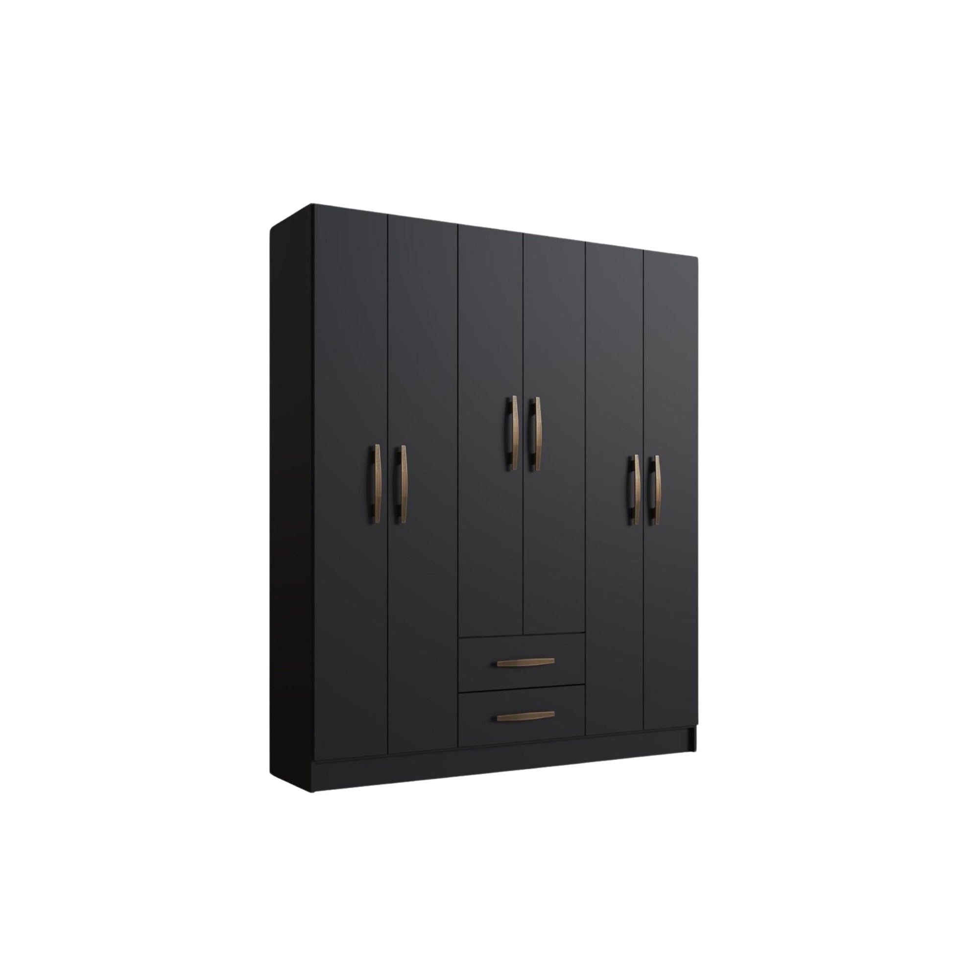 Ropero 6 puertas La Tentación - NEGRO