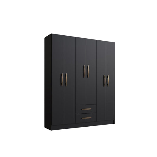 Ropero 6 puertas La Tentación - NEGRO