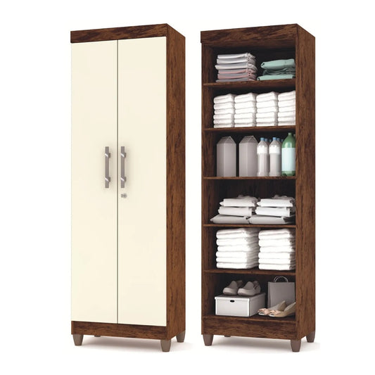 Multiuso 2 puertas Line 10045 - IMBUIA/CHAMPAGNE