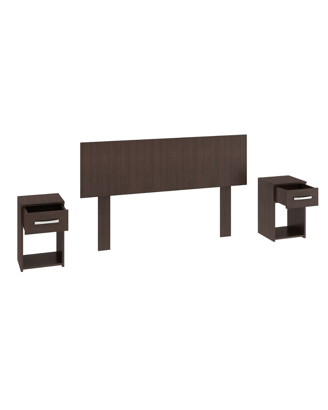 Respaldo 2 plazas con mesas de luz - CR02 - Color:Tabaco