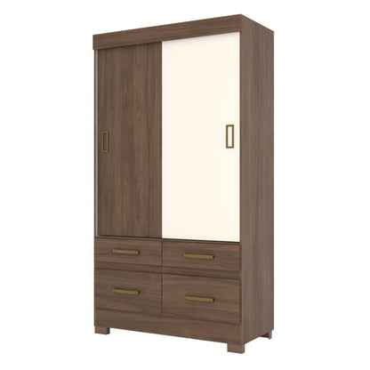 Ropero 2 puertas corredizas B25 - CASTAÑO FLEX