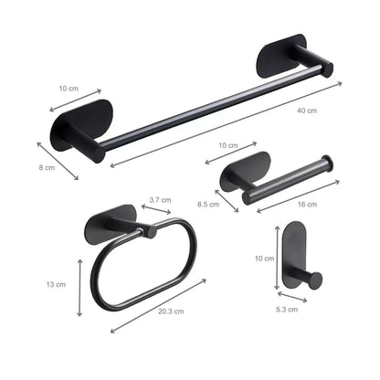 Accesorios para baño 4 piezas adhesivas - EG1947