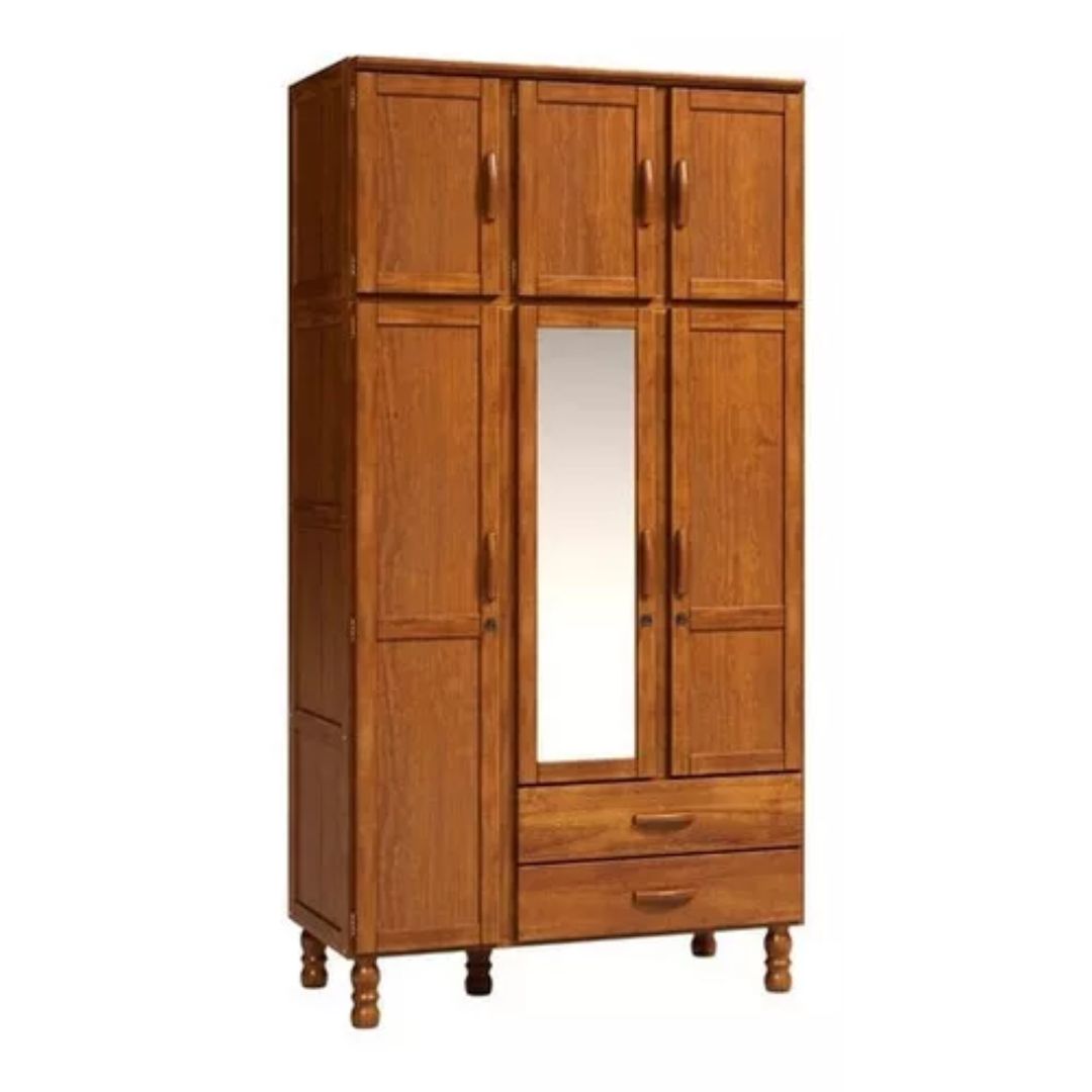 Ropero 3 puertas madera maciza C/Espejo - CASUAL