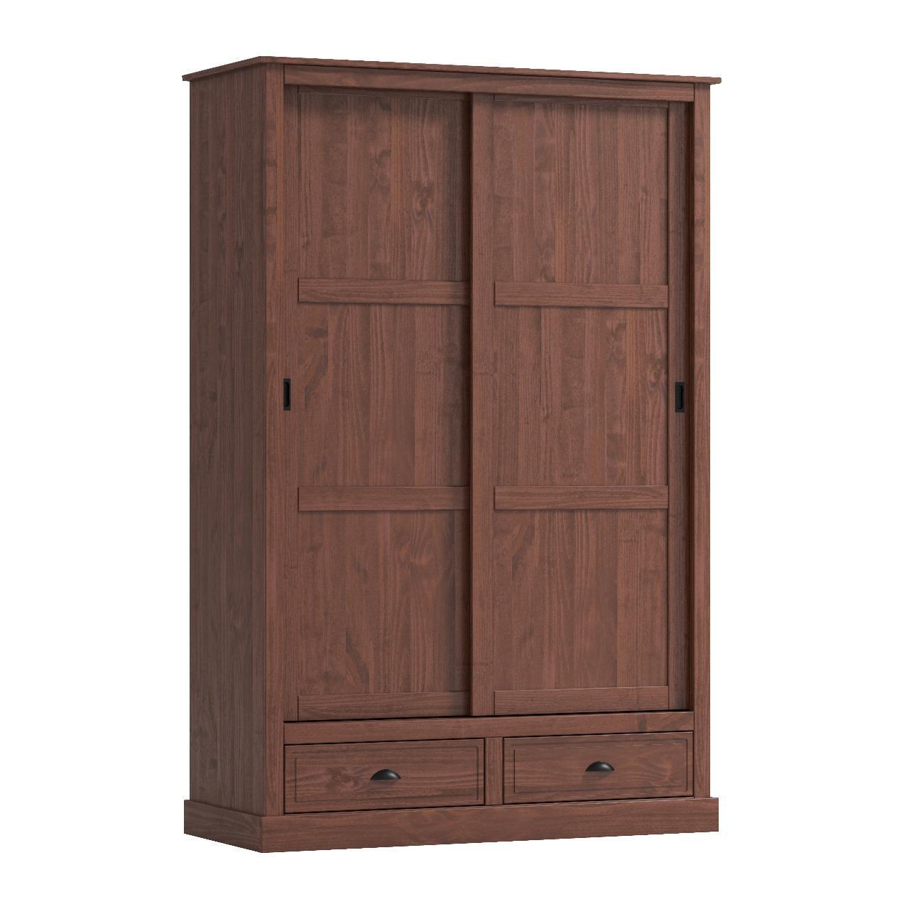 Ropero 2 puertas corredizas madera maciza - CERA