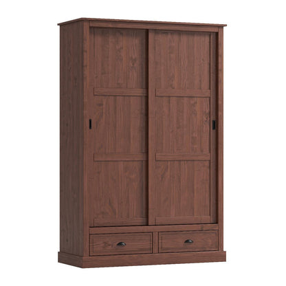 Ropero 2 puertas corredizas madera maciza - CERA