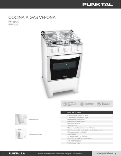 Cocina a gas Punktal PK-250