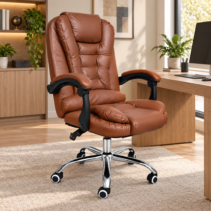 Silla de escritorio reclinable acolchada XIN0005 - MARRÓN
