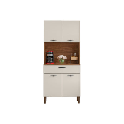 Kit de cocina 4 puertas CRIS - NOGUEIRA/OFF WHITE