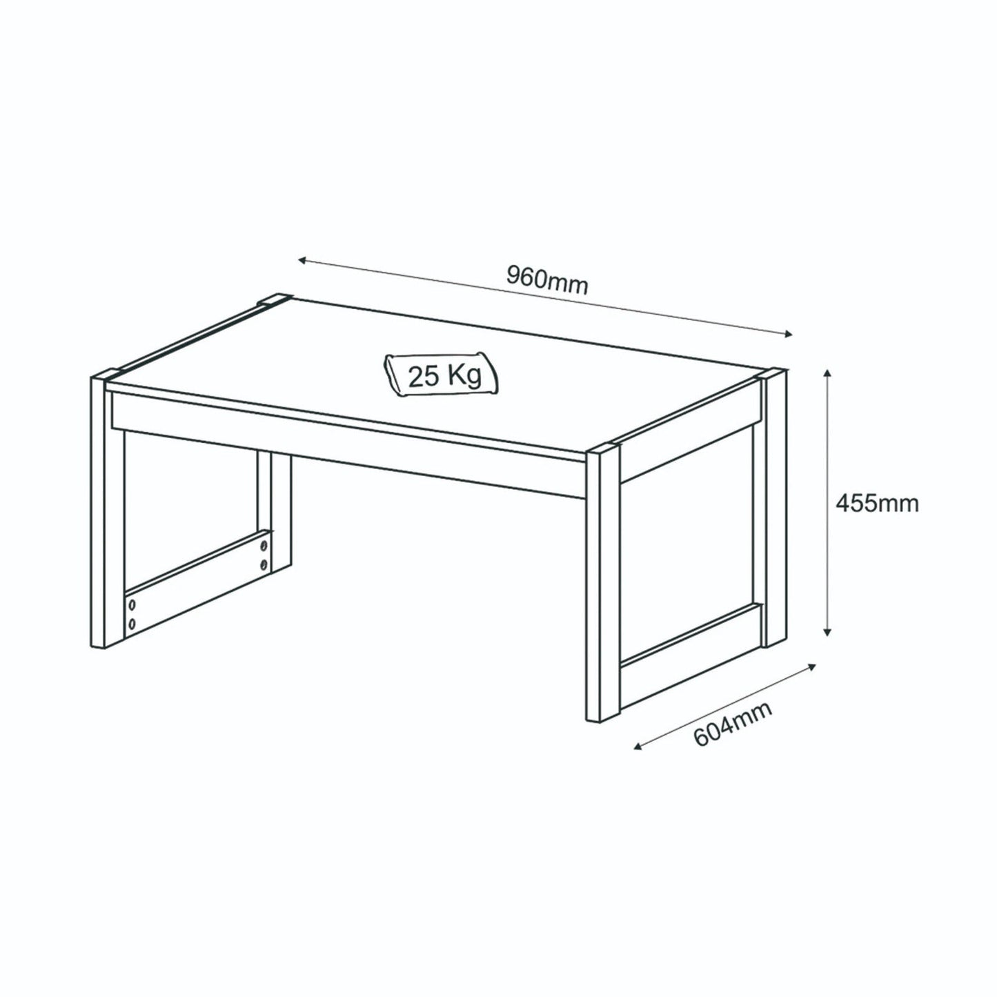 Mesa ratona minimalista AZ 1014