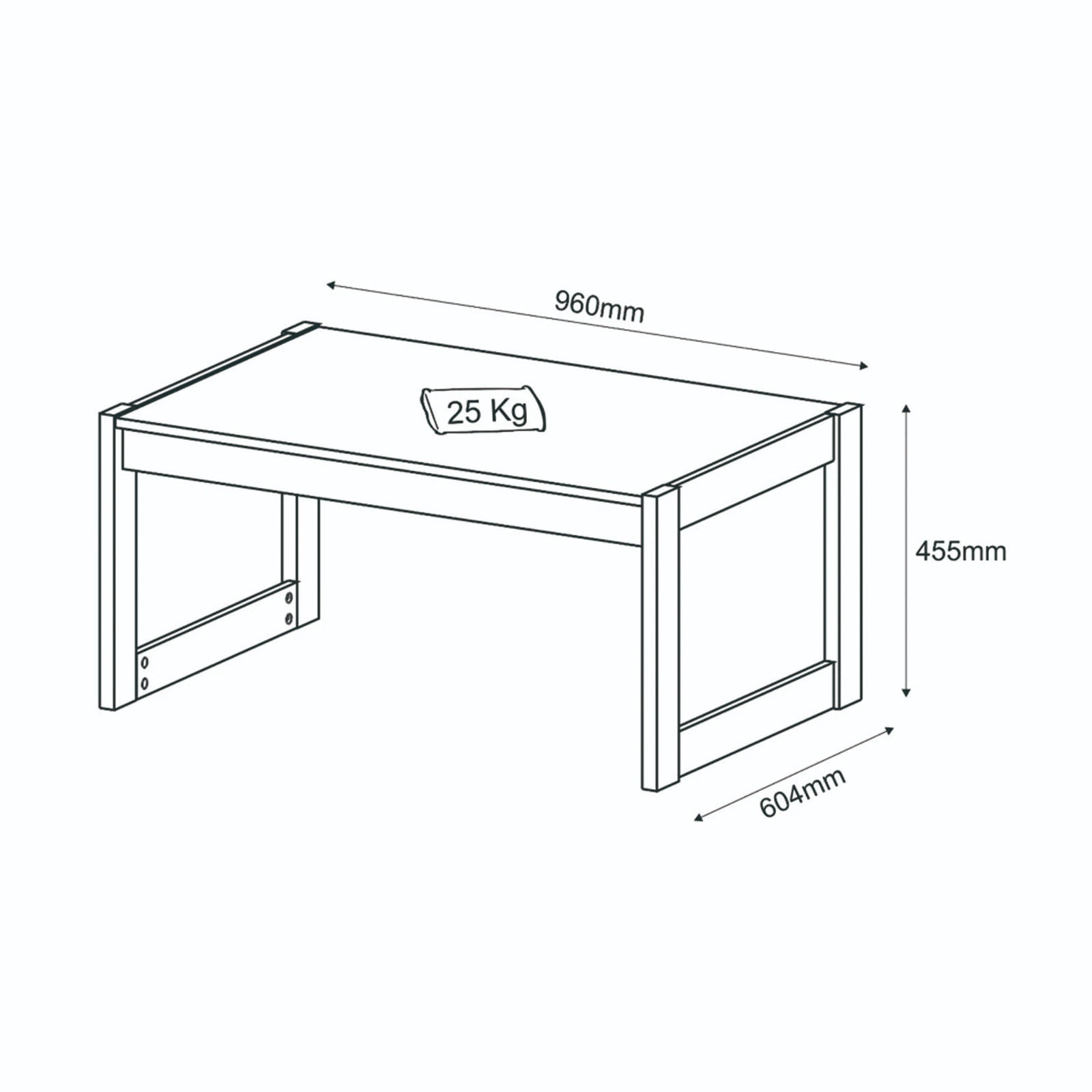 Mesa ratona minimalista AZ 1014