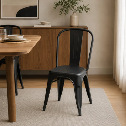Silla Tolix plástica - NEGRO
