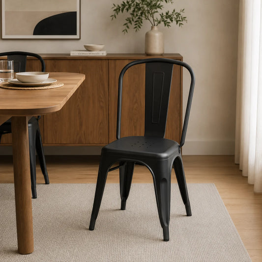 Silla Tolix plástica - NEGRO