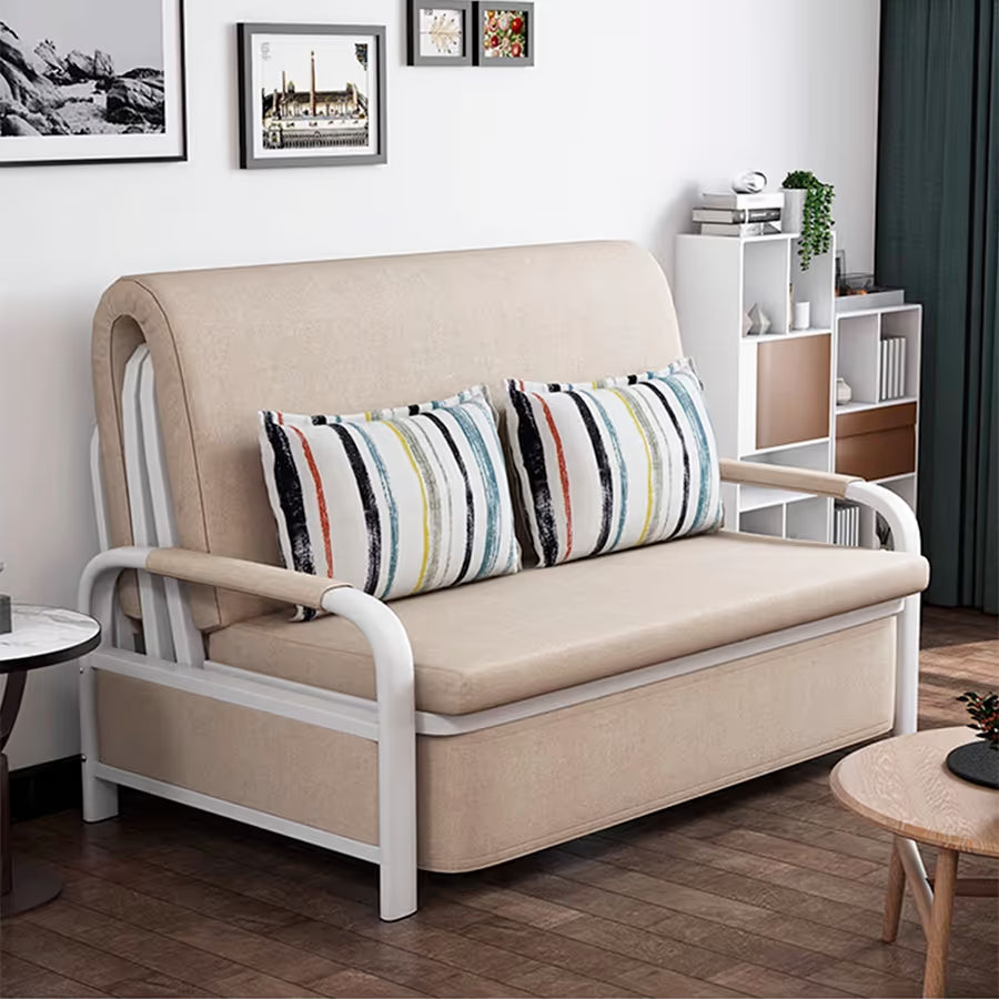 Sofá cama 2 cuerpos plegable en metal ESH0034M - BEIGE