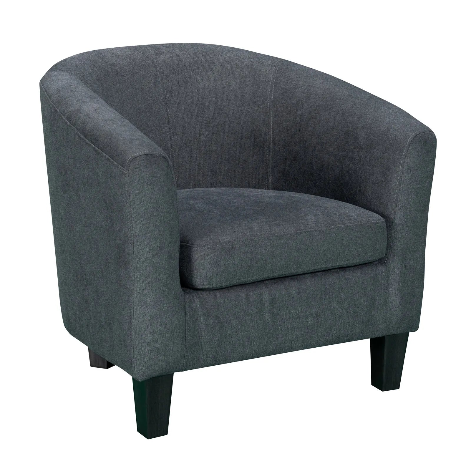 Butaca U tapizada en tela - GRIS