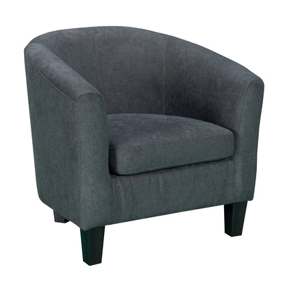 Butaca U tapizada en tela - GRIS