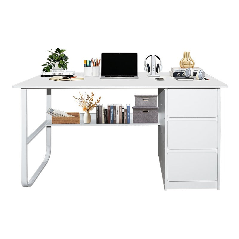 Escritorio 3 cajones de metal y MDF ESH0030 - BLANCO