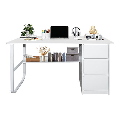 Escritorio 3 cajones de metal y MDF ESH0030 - BLANCO