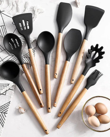 Set de menaje 12 piezas Madera y Silicona - Kassel