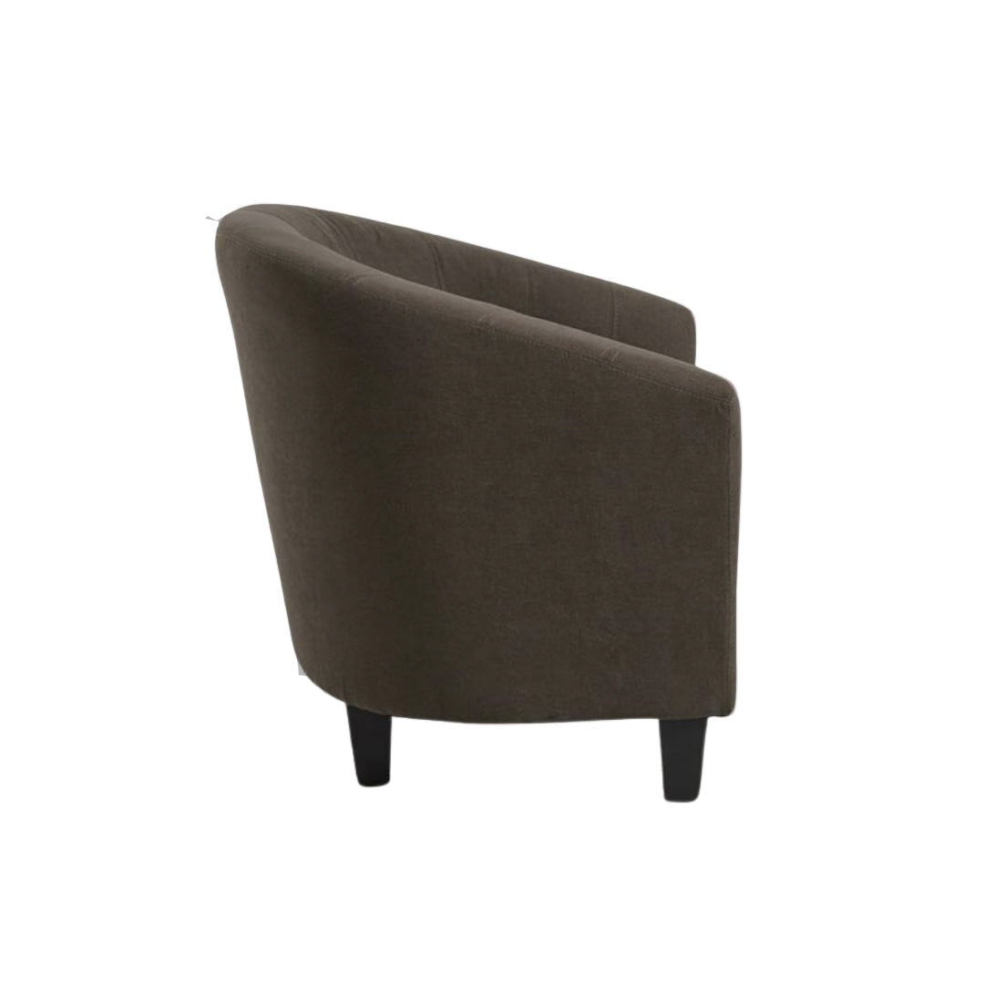 Butaca U tapizada en tela - MARRON
