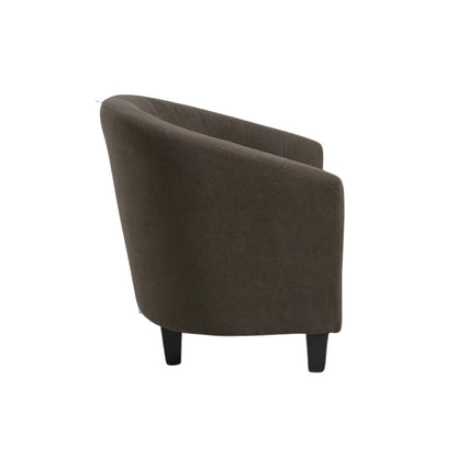 Butaca U tapizada en tela - MARRON