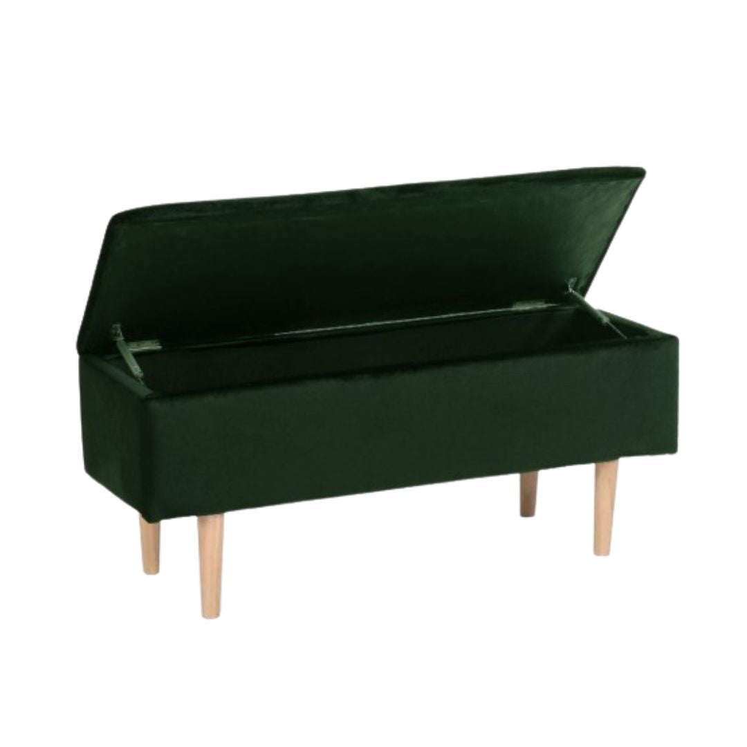 Banco Pie de cama verde 