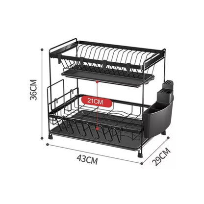 Escurridor 2 niveles EG1939 - NEGRO