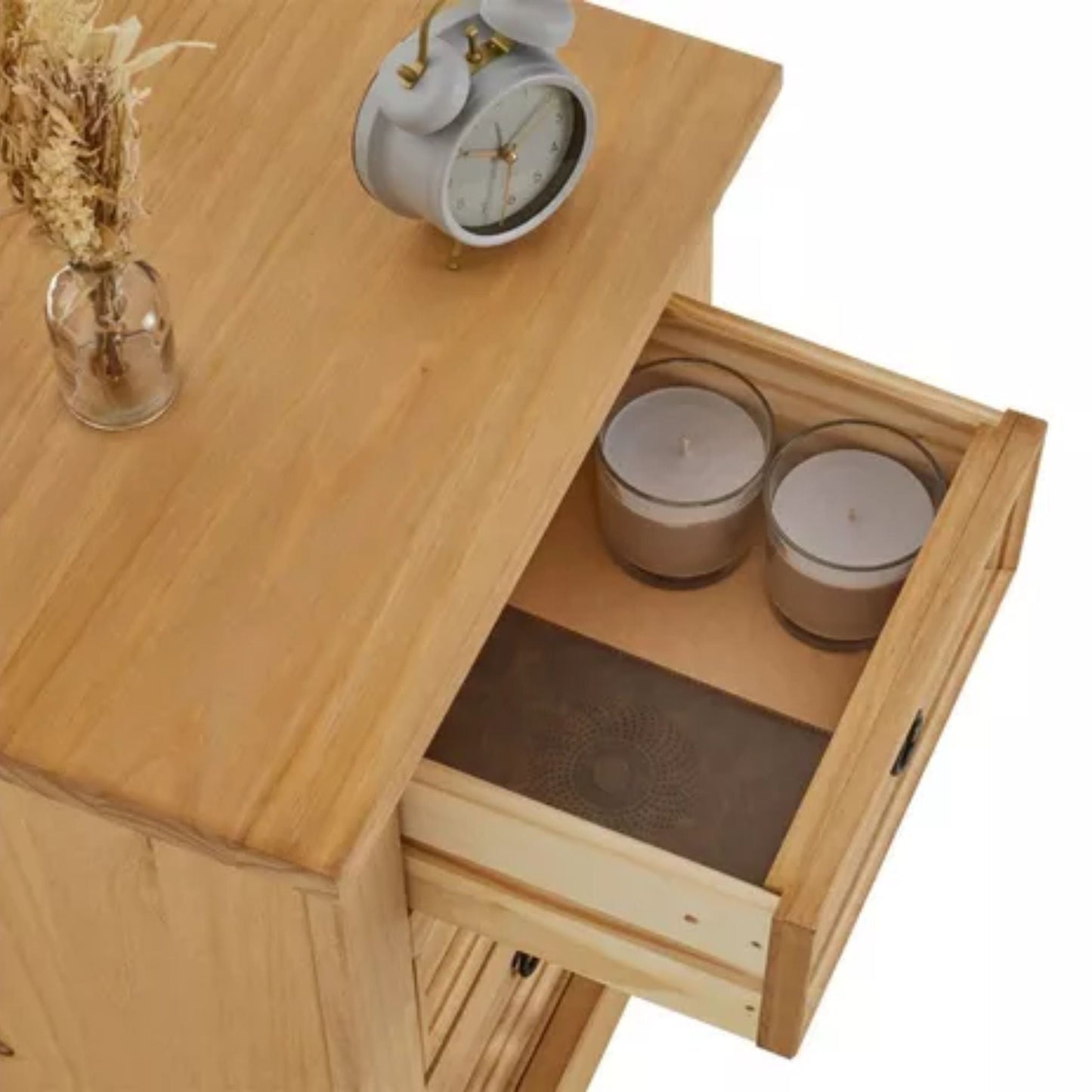 Mesa de luz Mexicana 3 cajones LÍNEA CORONA - CERA