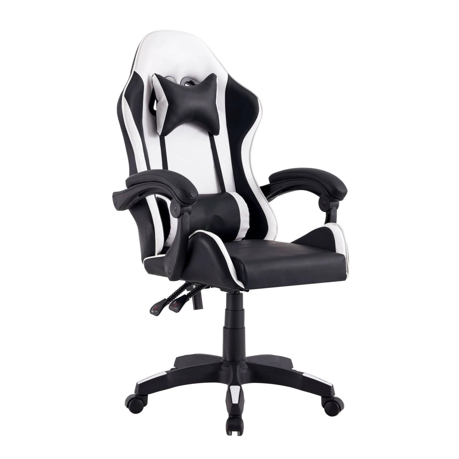 Silla de escritorio Gamer PU - MAX - Color:Blanco/Negro - 003