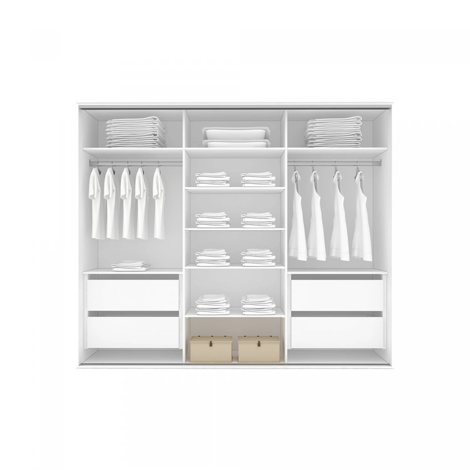 Ropero 3 puertas corredizas South - BLANCO