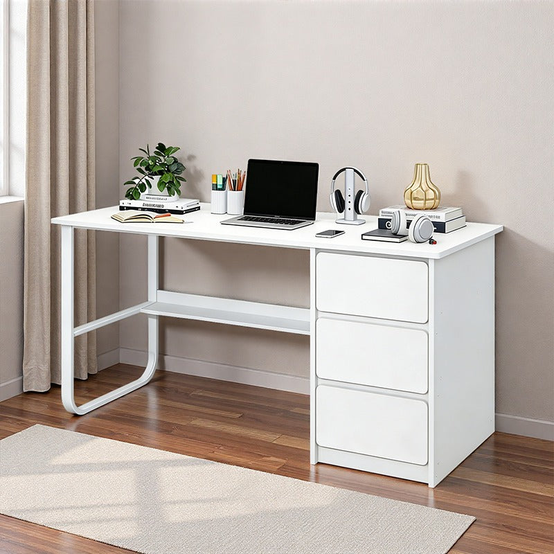 Escritorio 3 cajones de metal y MDF ESH0030 - BLANCO