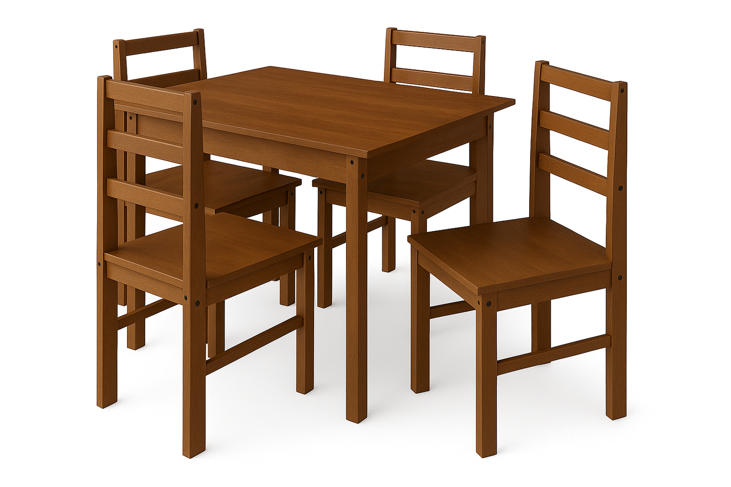 Juego de comedor 4 sillas Mexicano - CERA OSCURO