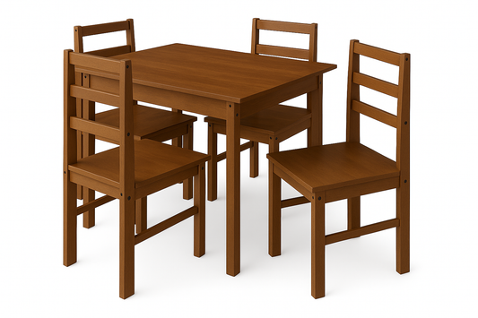 Juego de comedor 4 sillas Mexicano - CERA OSCURO