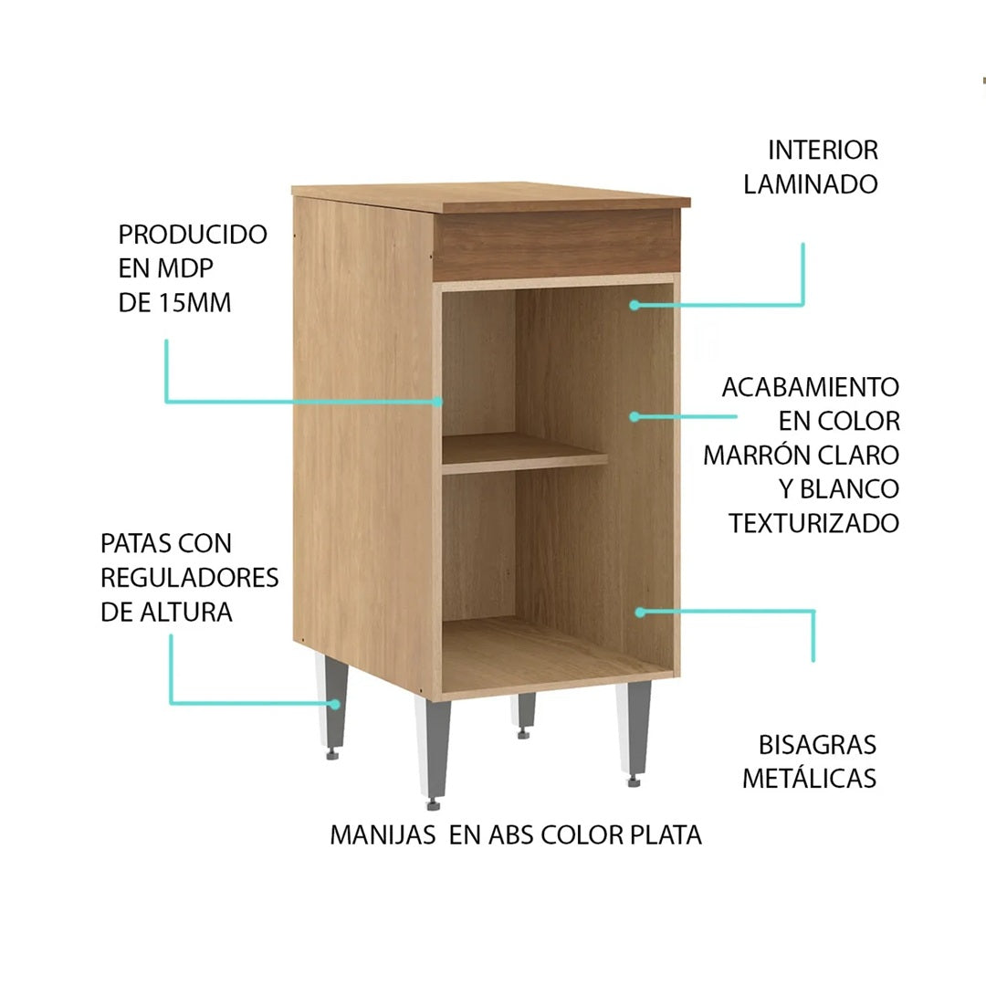 Bajo mesada 1 puerta con estante - 457