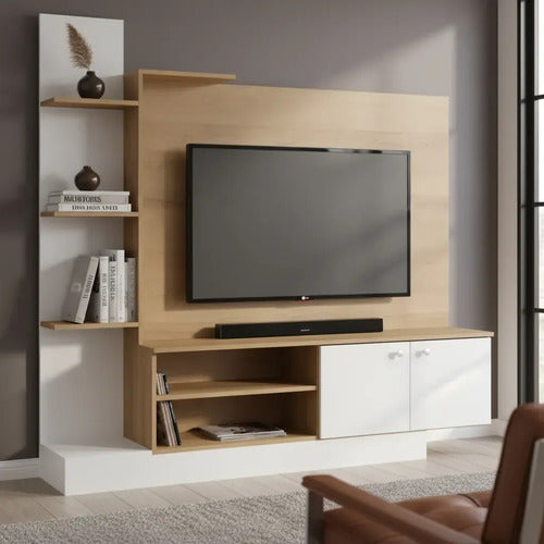 Modular para TV hasta 55" CAIRO 0633 - Color:Dakar/Blanco