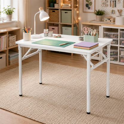 Mesa plegable en MDF y Hierro ESH0075 - BLANCO