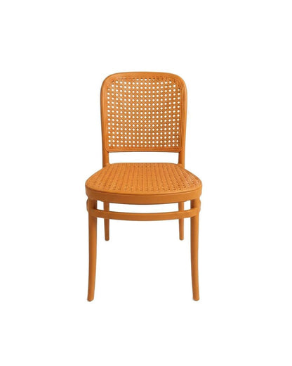SILLA DE COMEDOR RATTAN Y MADERA - BEIG