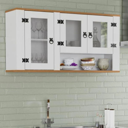 Aéreo 3 puertas C/Vidrio Mexicano LÍNEA NATURALE - BLANCO