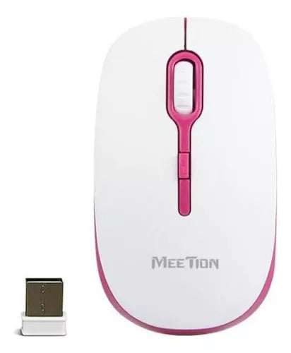 Mouse inalámbrico Meetion MT-R547 - ROSADO
