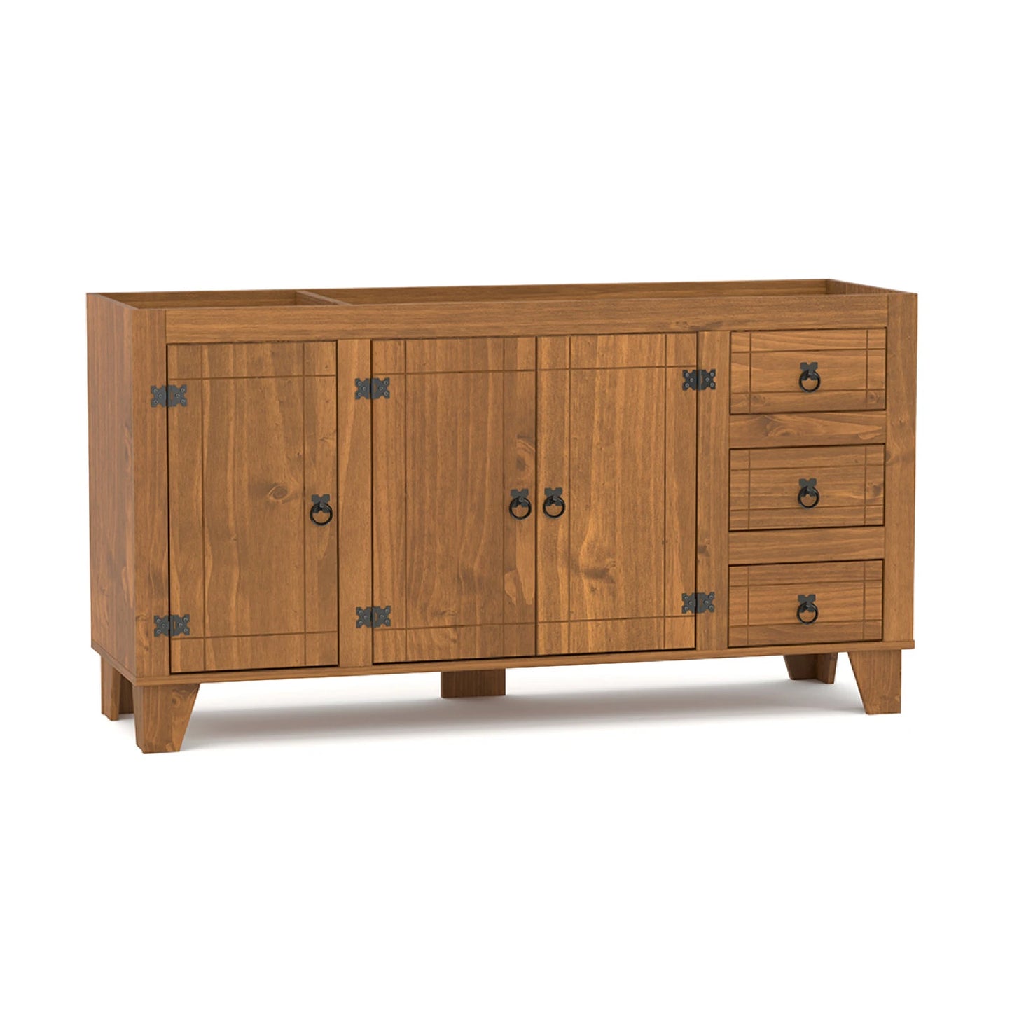 Bajo mesada 160cm 3 puertas 3 cajones Linea Naturale MEXICANO CS031 - ROBLE