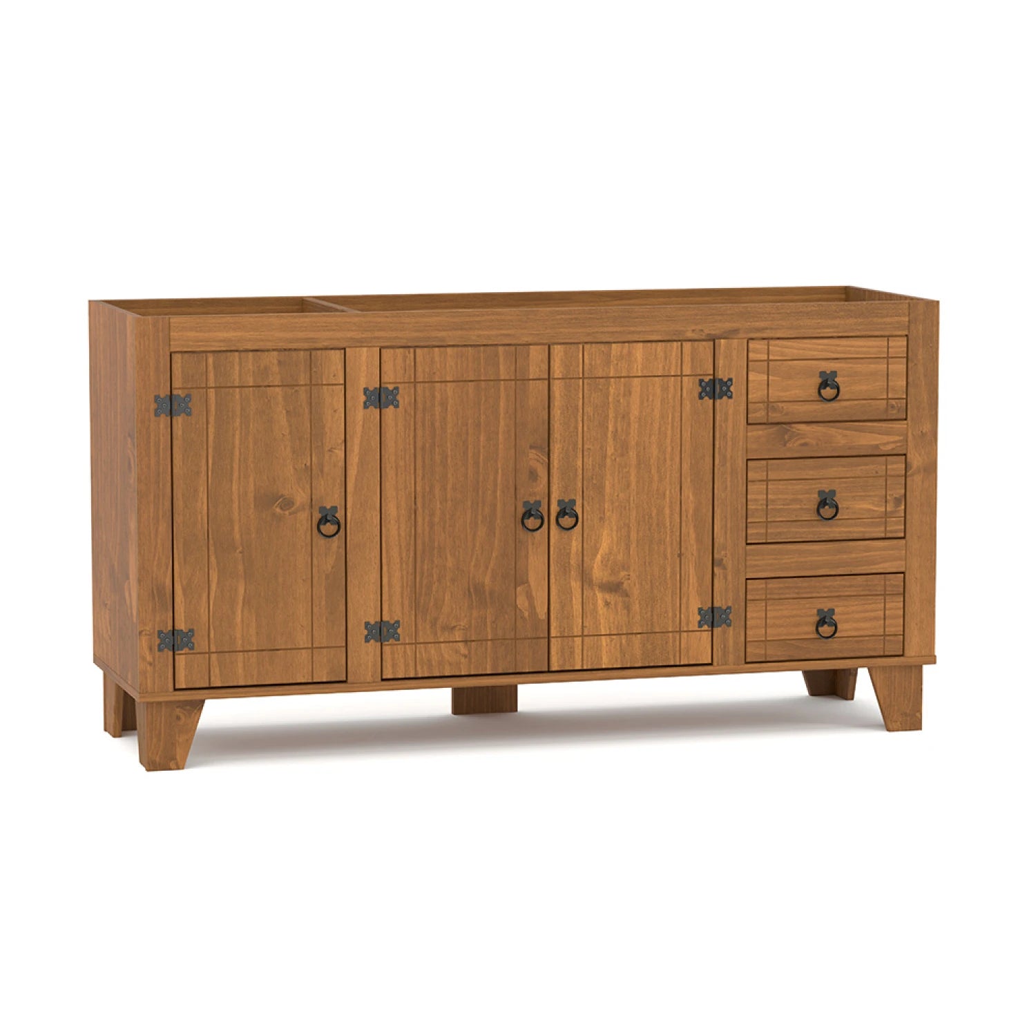 Bajo mesada 160cm 3 puertas 3 cajones Linea Naturale MEXICANO CS031 - ROBLE