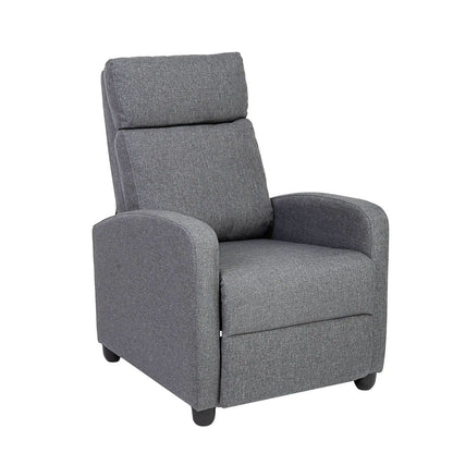 Poltrona reclinable en tela Prince - CHOCOLATE