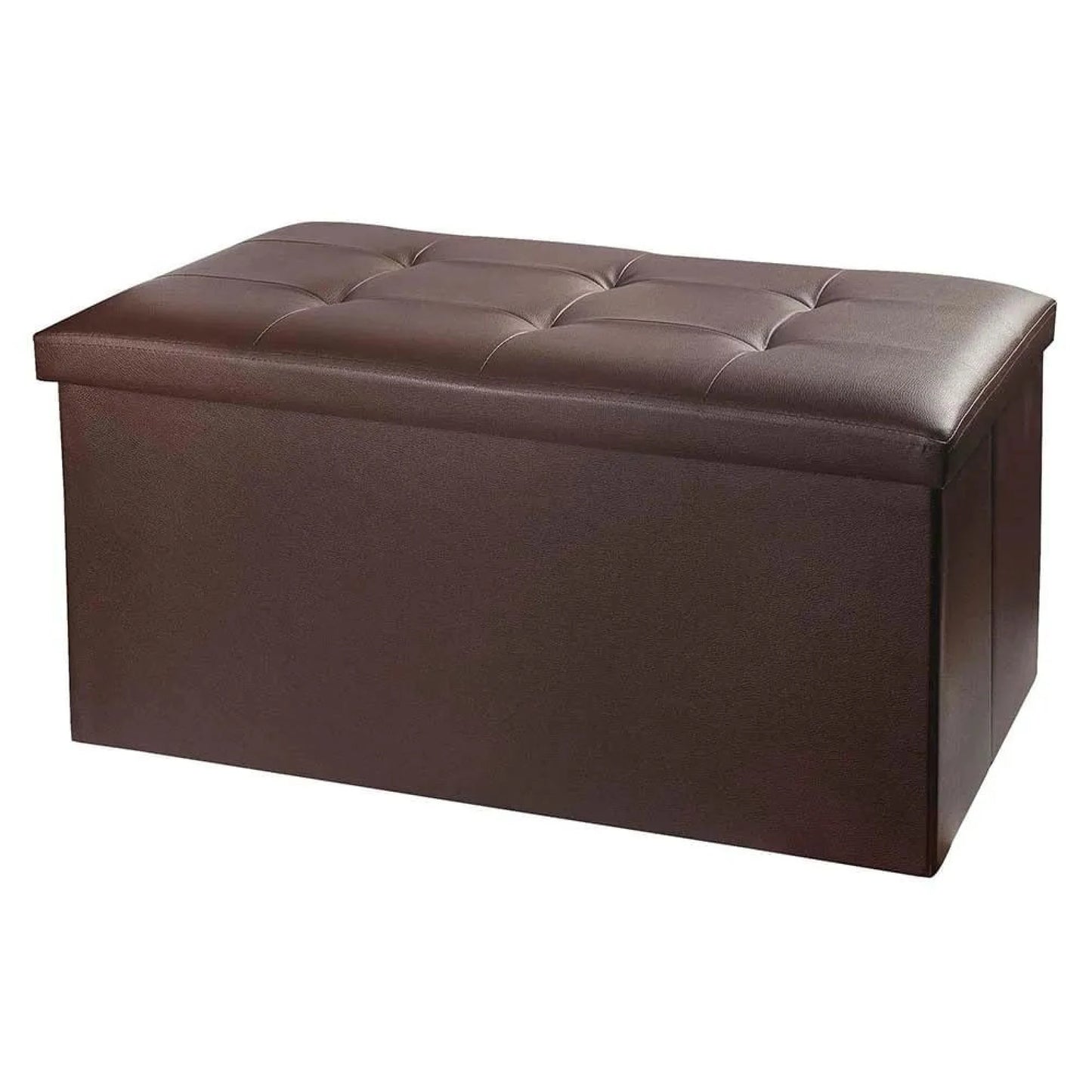 Baúl puff Texas Cuerina - CHOCOLATE