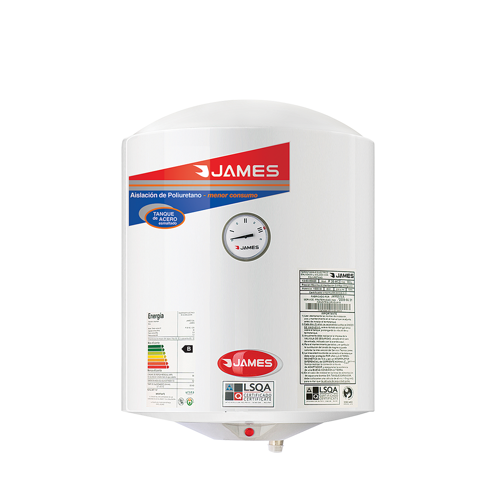 Termotanque James 30L P30AC - Línea Cilíndrica