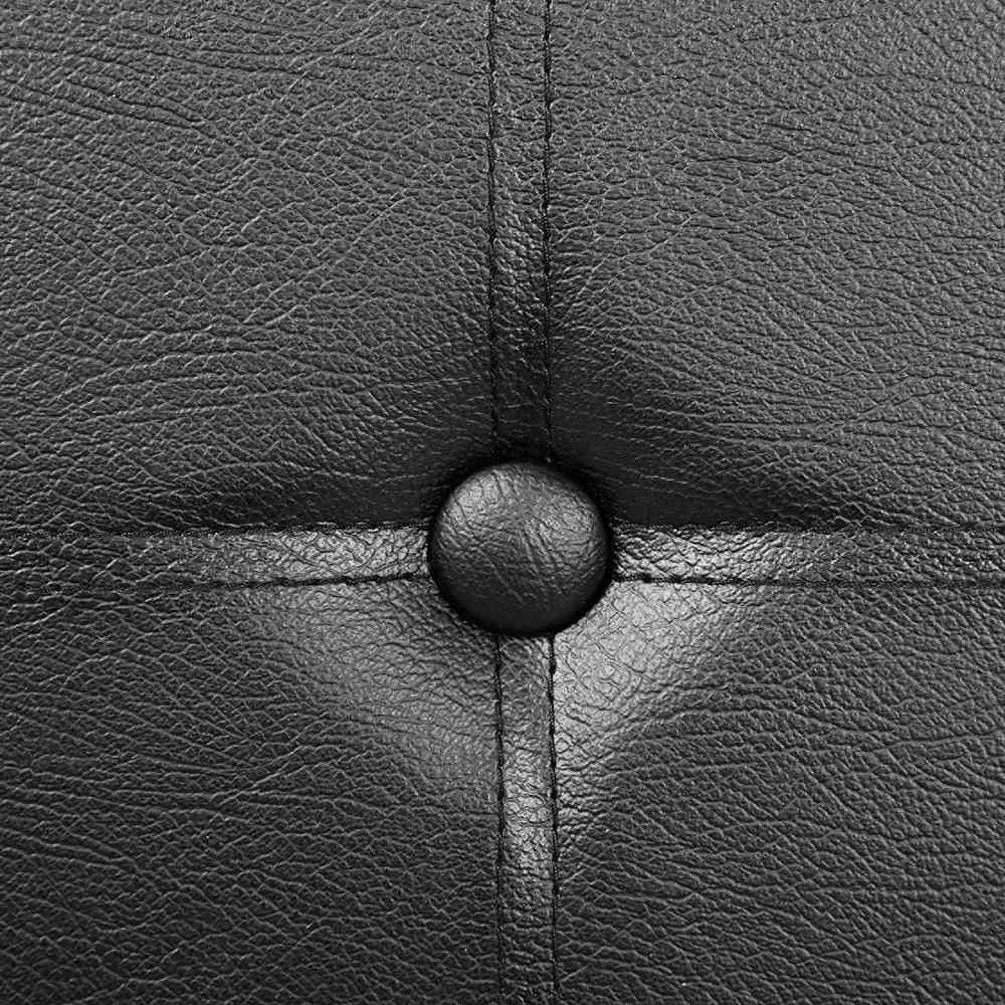 Baúl puff Texas Cuerina - NEGRO