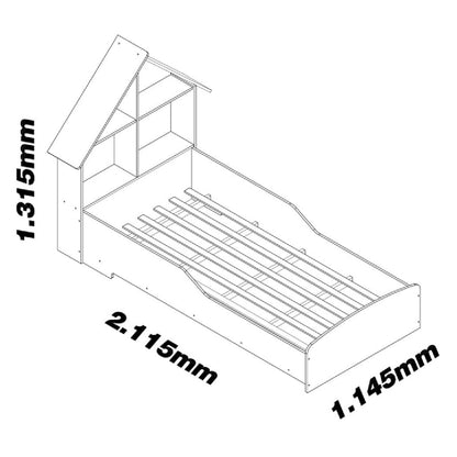 Cama 1 plaza infantil CASITA - 251571
