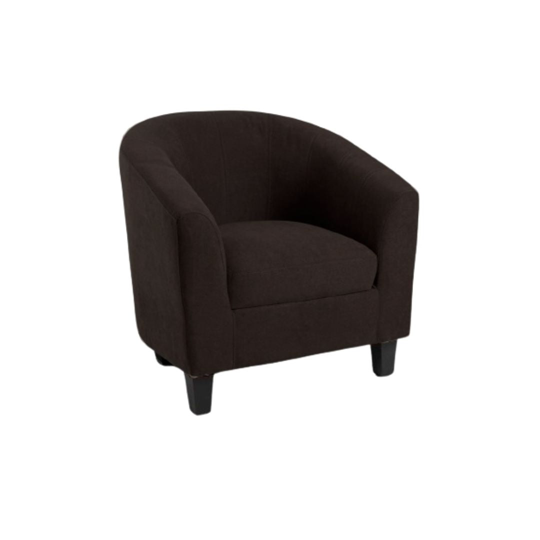 Butaca U tapizada en tela - NEGRO