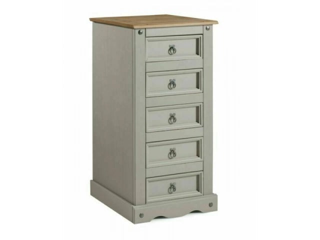 Cómoda 5 cajones Mexicana - GRIS